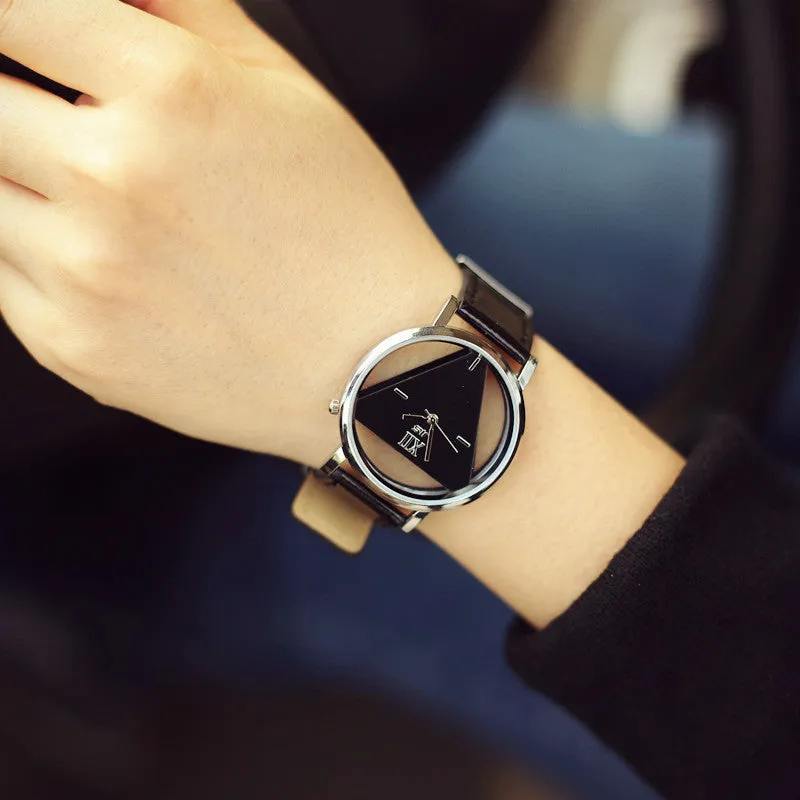 Triangle Dial Women Watches Fashion Lady Dress Quartz Wristwatches