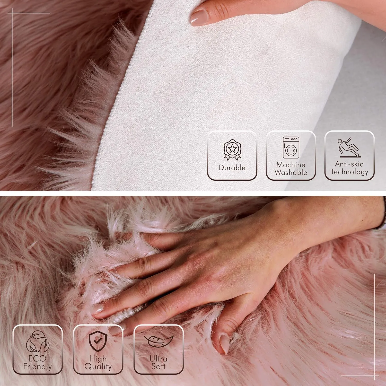 Ultra Soft Faux Fur Sheepskin Rug