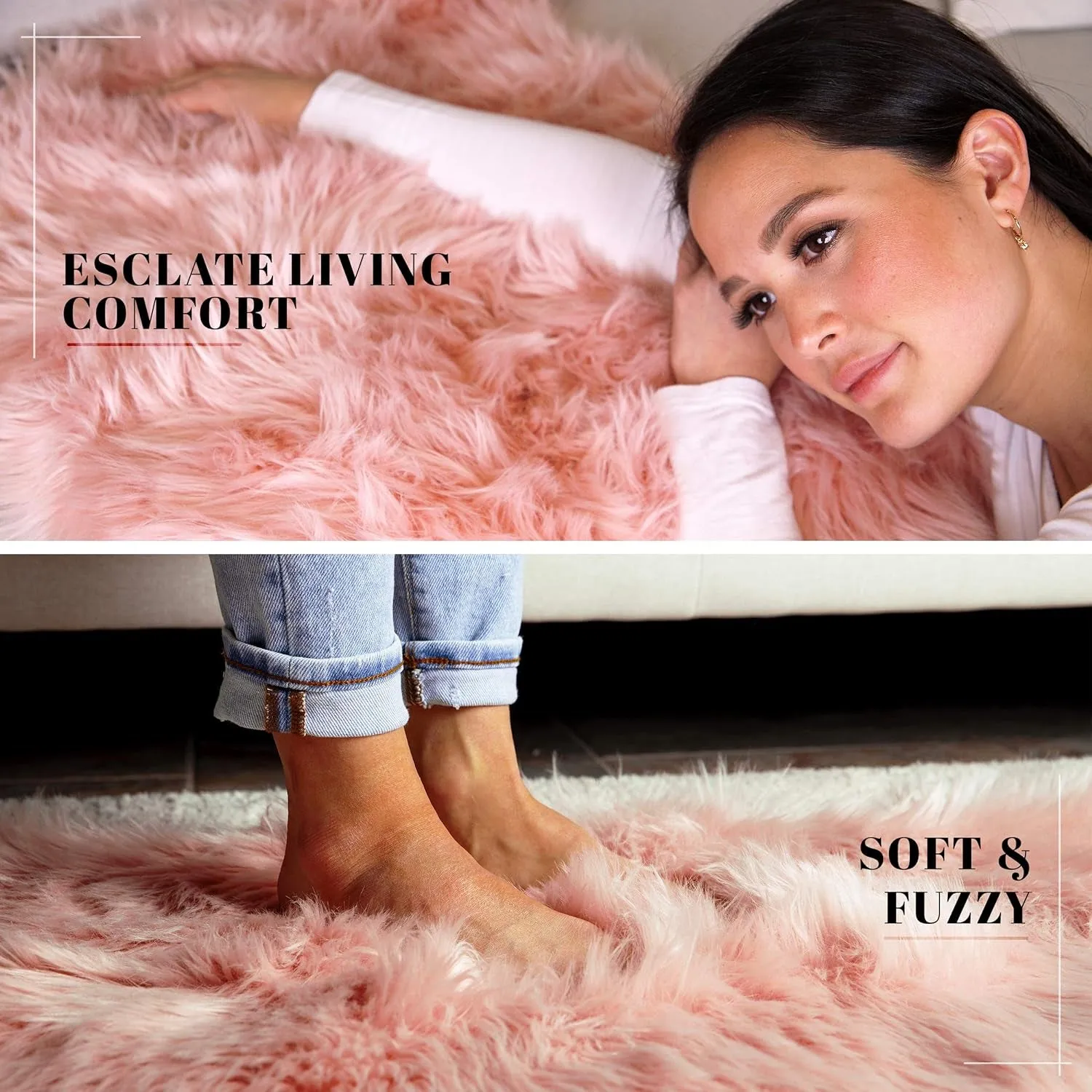 Ultra Soft Faux Fur Sheepskin Rug