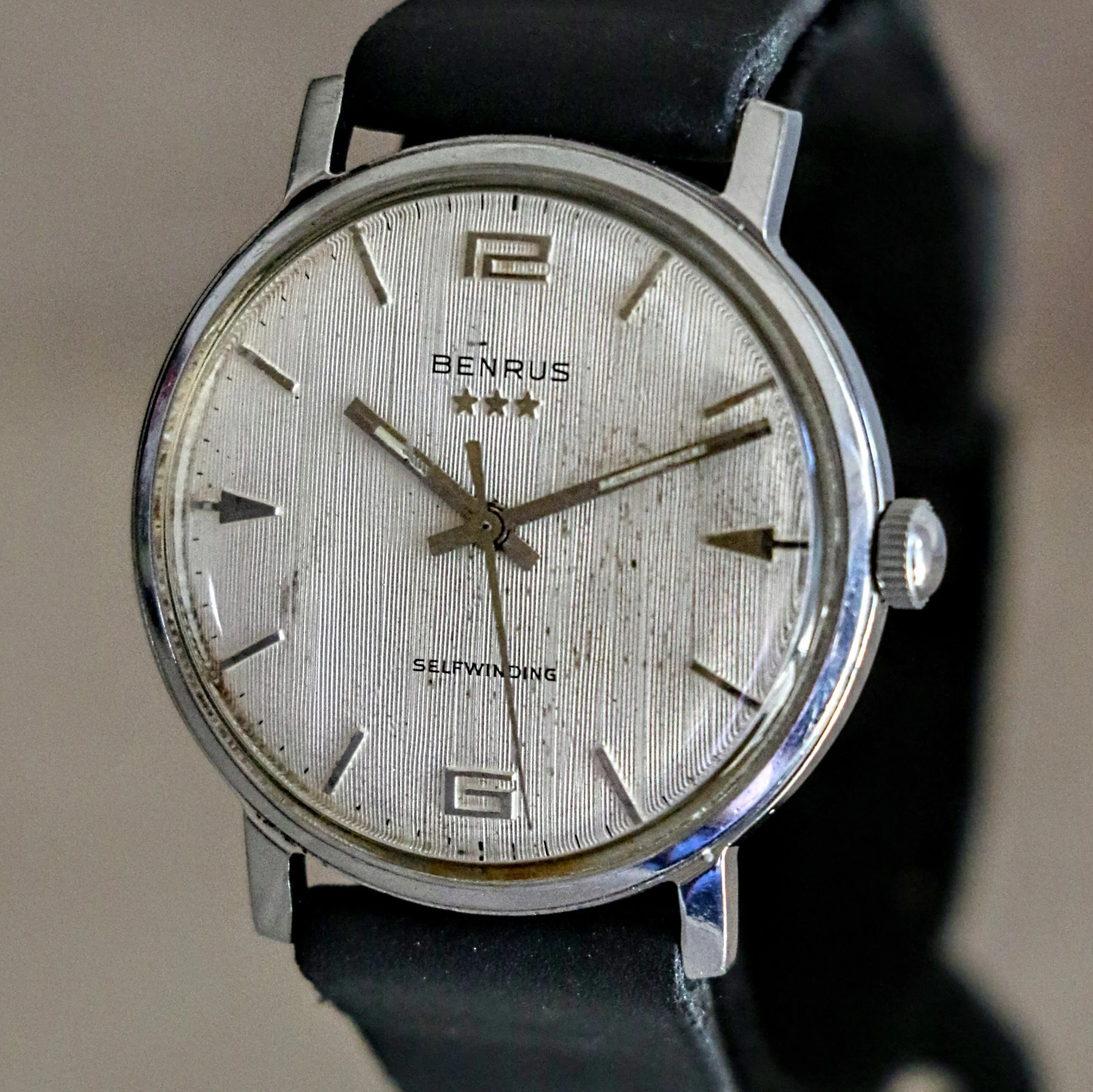 Vintage BENRUS 3 Stars Selfwinding Wristwatch Swiss Made Vintage Watch