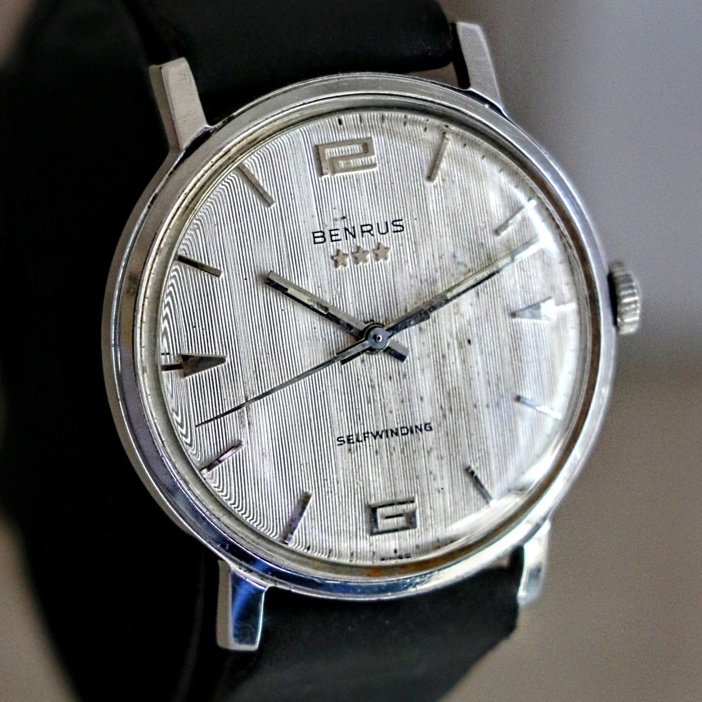 Vintage BENRUS 3 Stars Selfwinding Wristwatch Swiss Made Vintage Watch