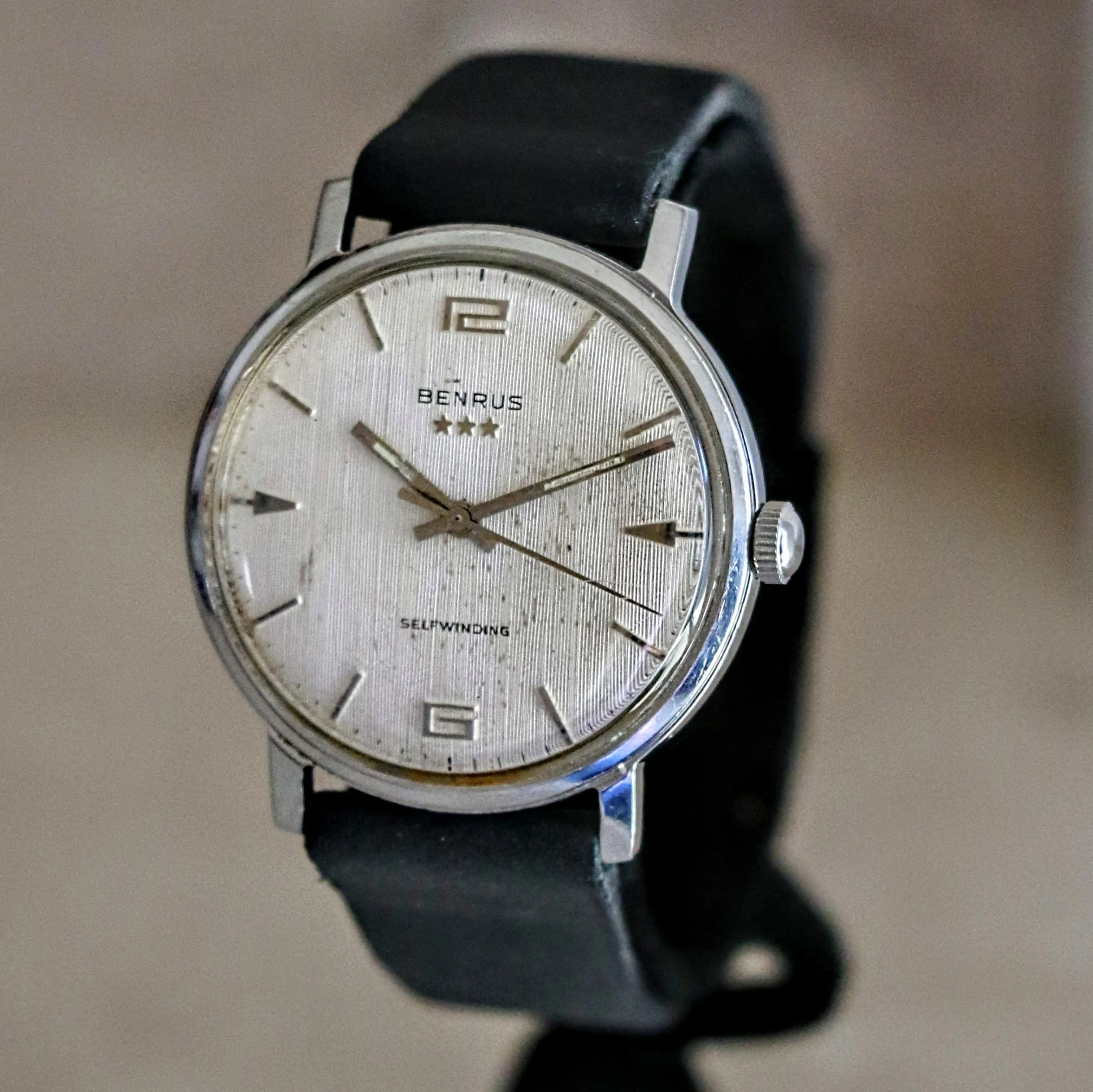 Vintage BENRUS 3 Stars Selfwinding Wristwatch Swiss Made Vintage Watch
