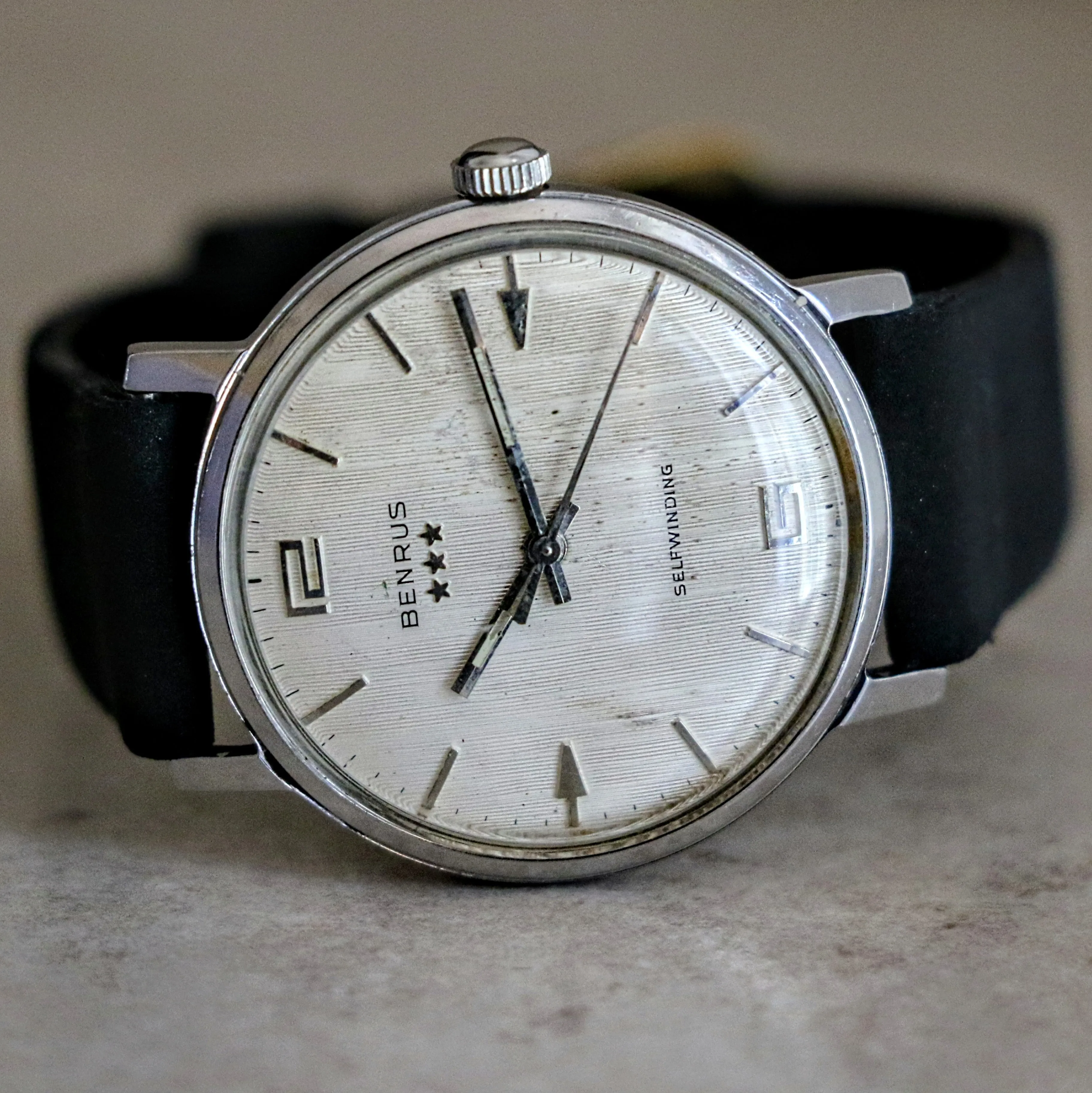 Vintage BENRUS 3 Stars Selfwinding Wristwatch Swiss Made Vintage Watch