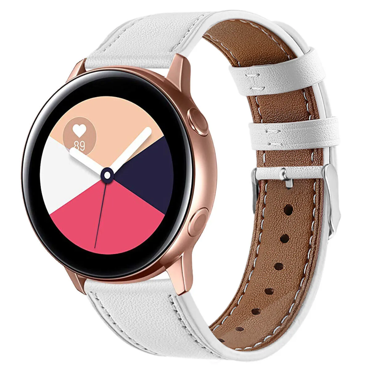 White Leather Garmin Forerunner 645 Strap