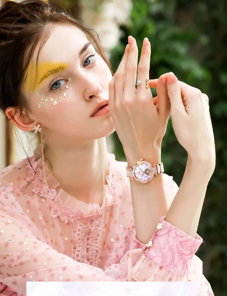 Women's Automatic Mechanical Stainless steel Strap Waterproof Watch