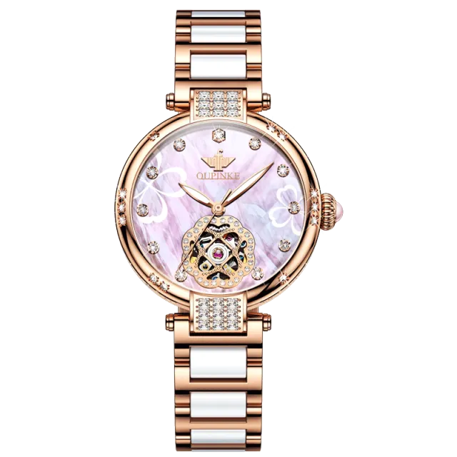 Women's Automatic Mechanical Stainless steel Strap Waterproof Watch