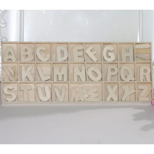 Wooden Alphabets #1 - 130 Pcs/Pack