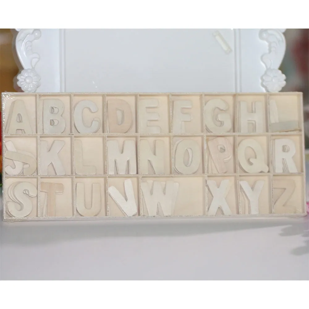Wooden Alphabets #2 - 156 Pcs/Pack