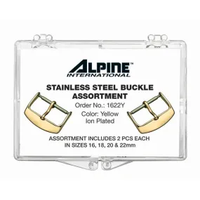 Yellow Plated Leather Buckle Assortment