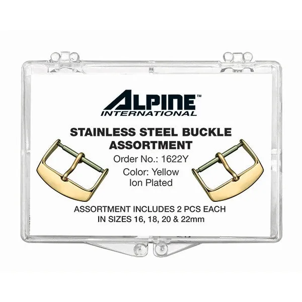 Yellow Plated Leather Buckle Assortment