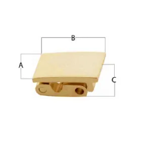 Yellow Solid Link Single Channel Foldover Buckles