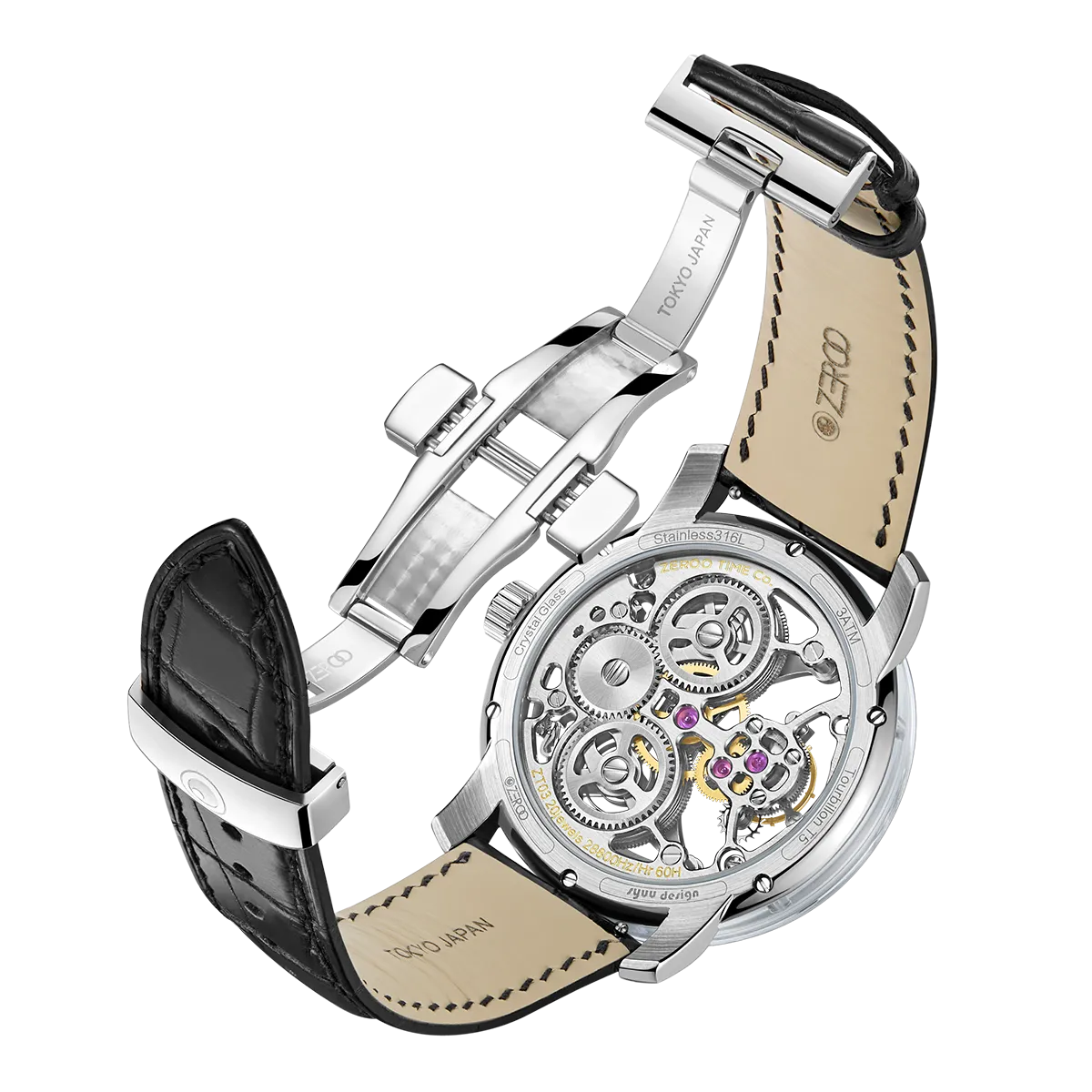 ZEROO T5 THE ARCHER FULL SKELETON TOURBILLONMANUAL TOURBILLON WATCH FOR GENTS - ZT005CSW