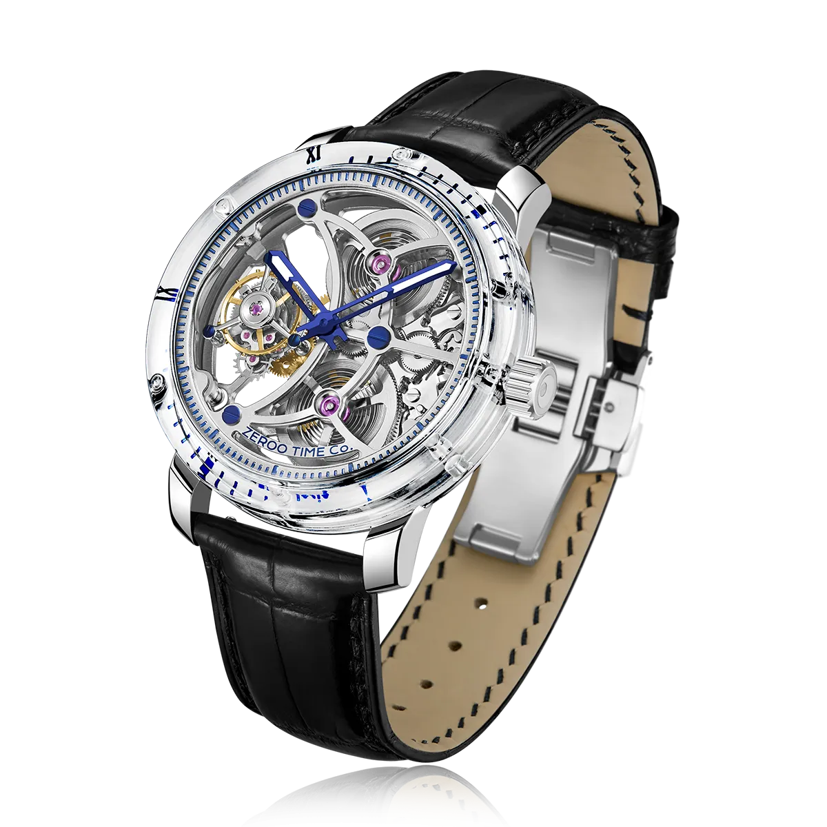 ZEROO T5 THE ARCHER FULL SKELETON TOURBILLONMANUAL TOURBILLON WATCH FOR GENTS - ZT005CSW