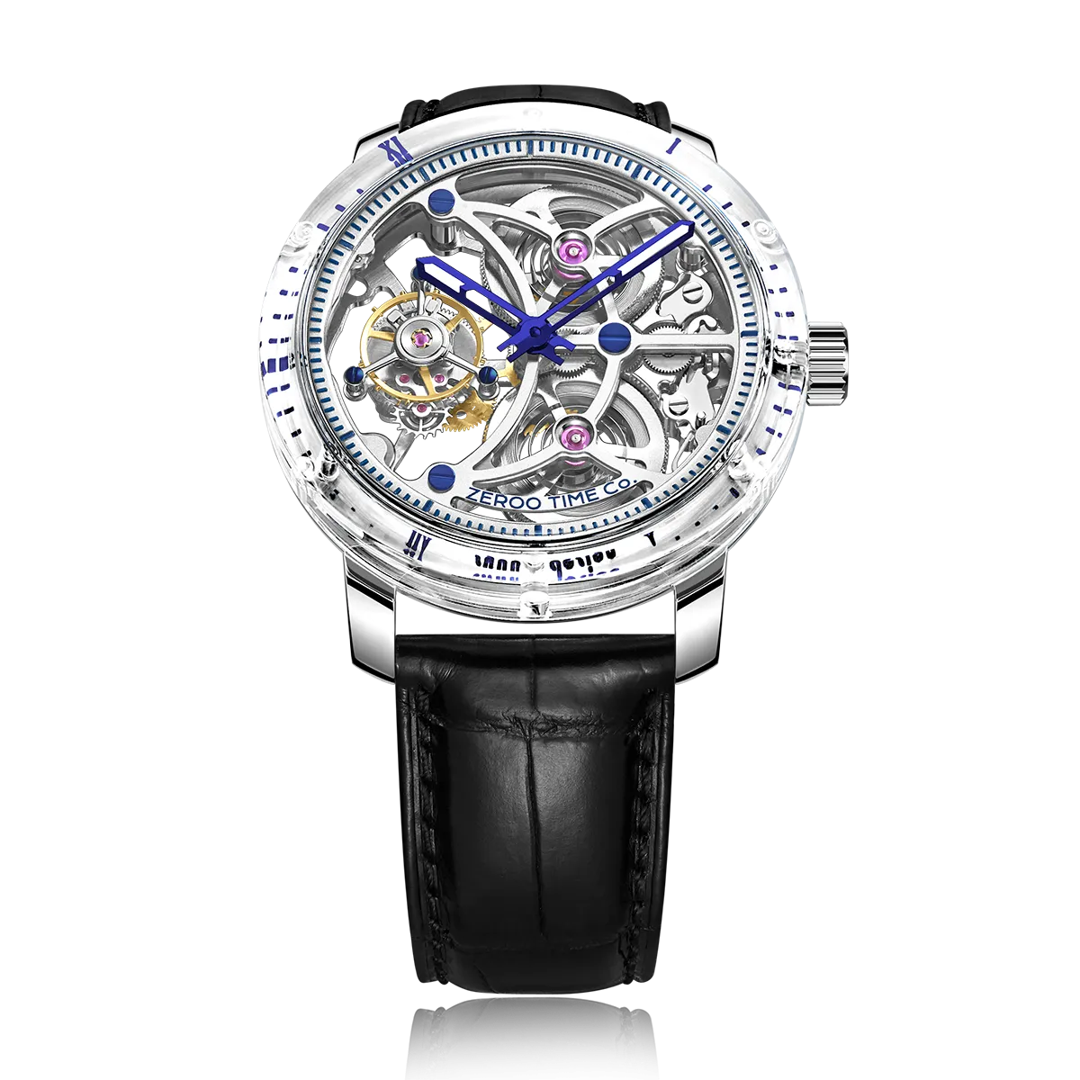 ZEROO T5 THE ARCHER FULL SKELETON TOURBILLONMANUAL TOURBILLON WATCH FOR GENTS - ZT005CSW