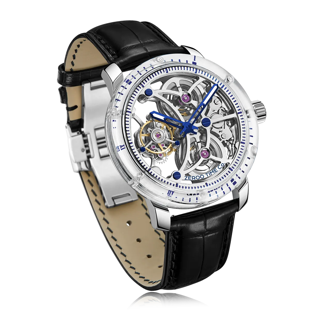 ZEROO T5 THE ARCHER FULL SKELETON TOURBILLONMANUAL TOURBILLON WATCH FOR GENTS - ZT005CSW